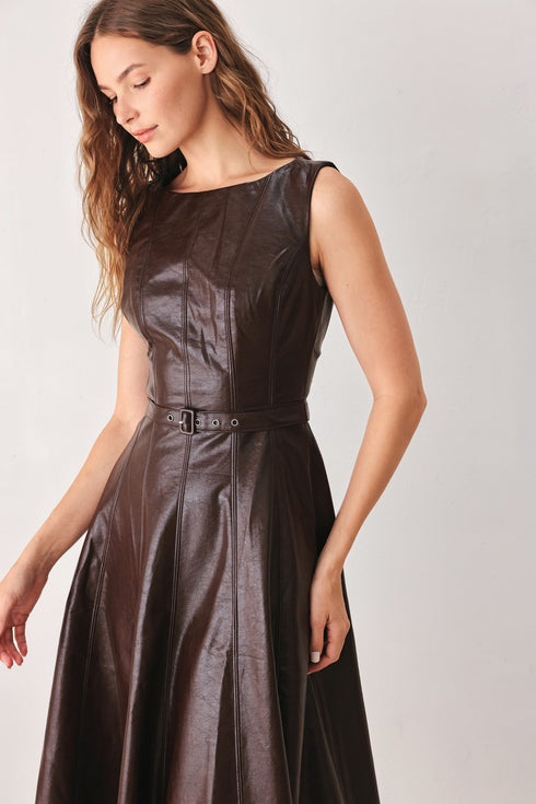 dark-truffle-faux-leather-midi-dress-flying-tomato-sophias-style-5