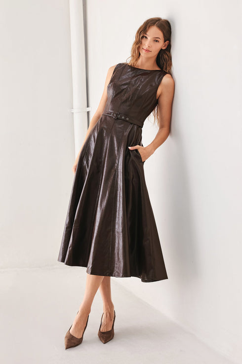 dark-truffle-faux-leather-midi-dress-flying-tomato-sophias-styleDRESSES-1