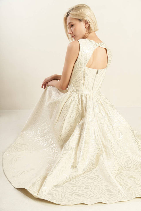 check-yourself-champagne-woven-midi-dress Flying Tomato - Sophia's Style-7