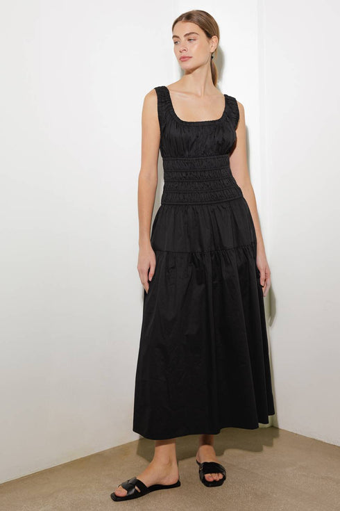 loveliest-looks-black-woven-midi-dress Flying Tomato-Sophia's StyleDRESSES-1