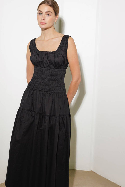 loveliest-looks-black-woven-midi-dress Flying Tomato-Sophia's Style-6