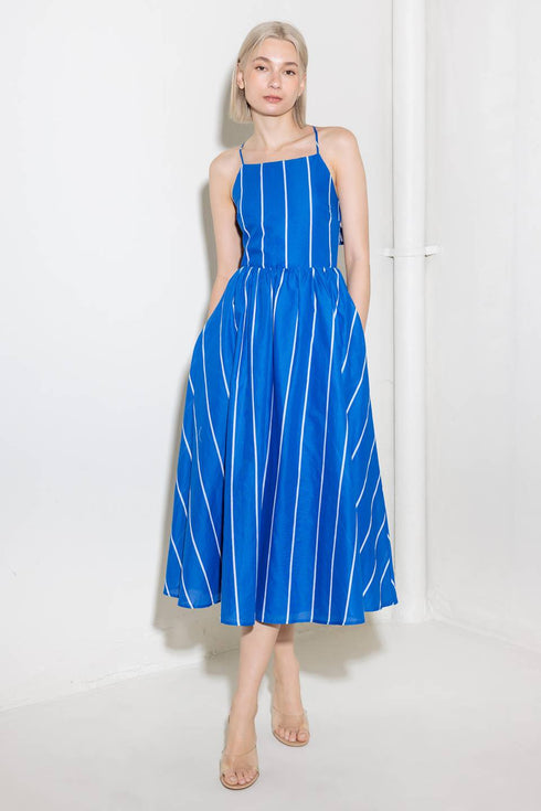 let-the-good-in-blue-woven-midi-dress Flying Tomato-Sophia's Style-4