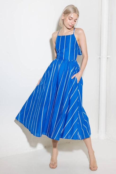 let-the-good-in-blue-woven-midi-dress Flying Tomato-Sophia's Style-3