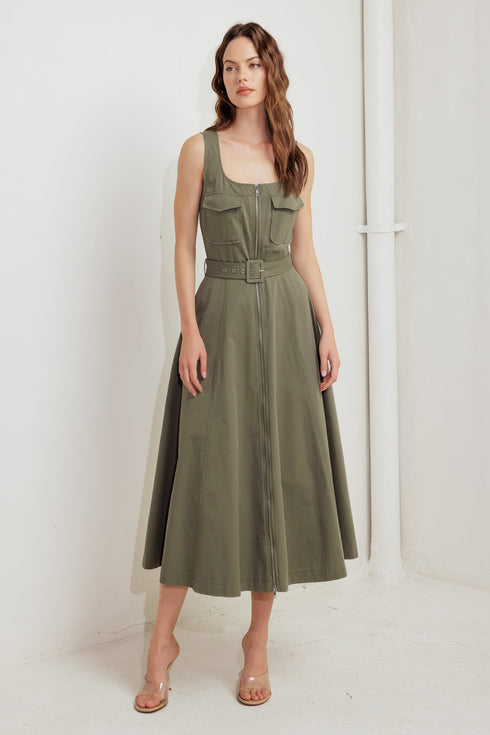 olive-grove-woven-midi-dress Flying Tomato-Sophia's Style-3