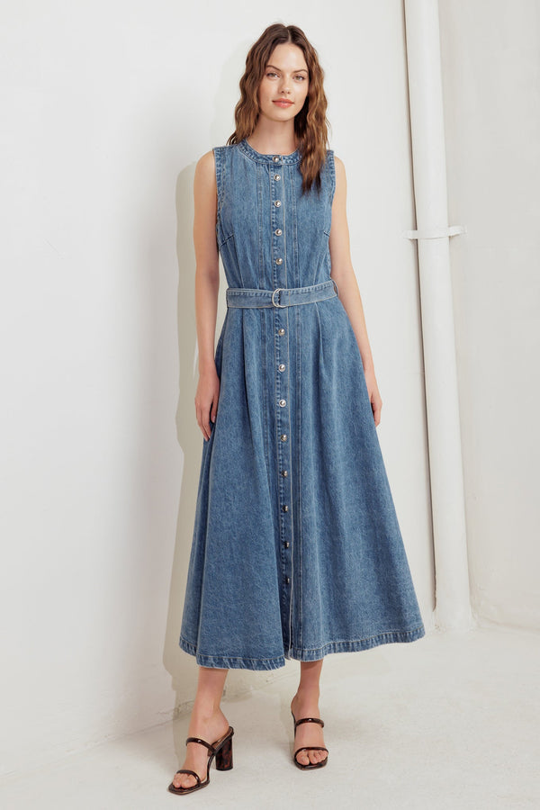 midnight-rodeo-denim-midi-dress Flying Tomato-Sophia's StyleDRESSES-1