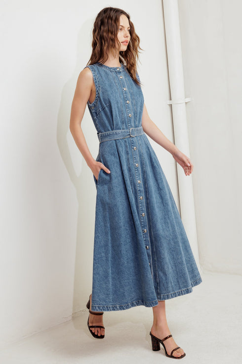 midnight-rodeo-denim-midi-dress Flying Tomato-Sophia's Style-7