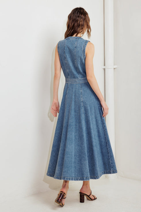 midnight-rodeo-denim-midi-dress Flying Tomato-Sophia's Style-3