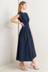 dreamweaver-romantic-navy-woven-midi-dress-flying-tomato-Sophia's Style-5