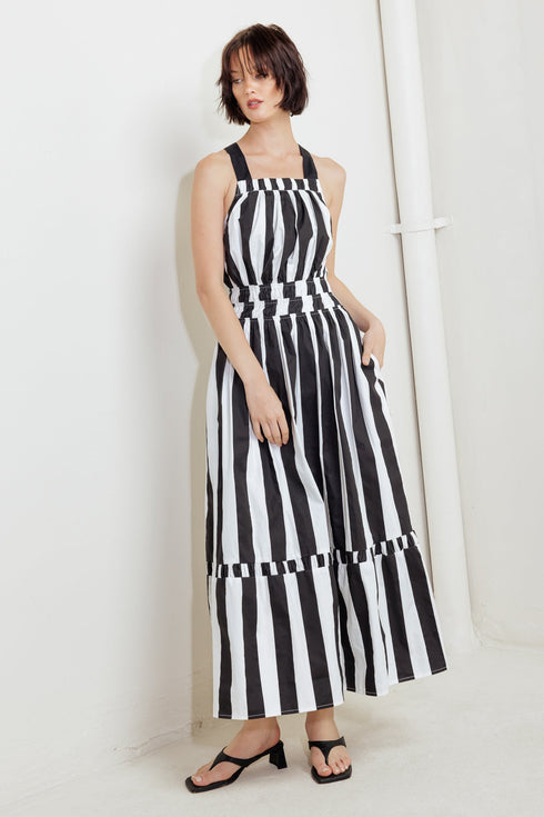 luxe-linear-striped-woven-midi-dress Flying Tomato-Sophia's Style-3