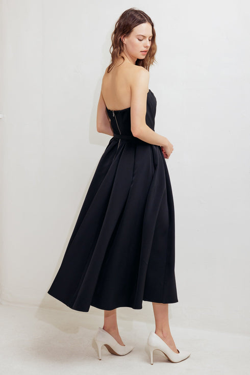 black-tie-muse-woven-midi-dress-1-Flying-Tomato-Sophia's Style-7