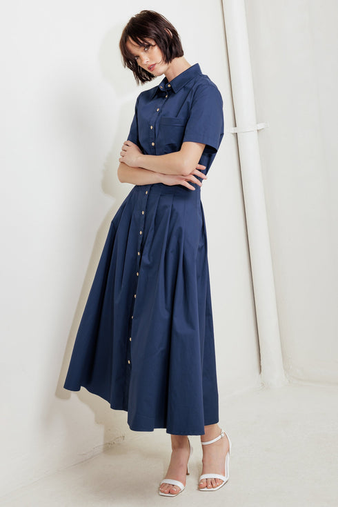 cinched-couture-woven-midi-dress Flying Tomato-Sophia's Style-4