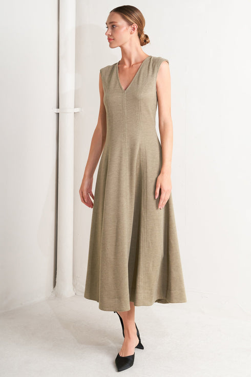 sophisticated-simplicity-woven-knit-midi-dress Flying Tomato - Sophia's Style-3