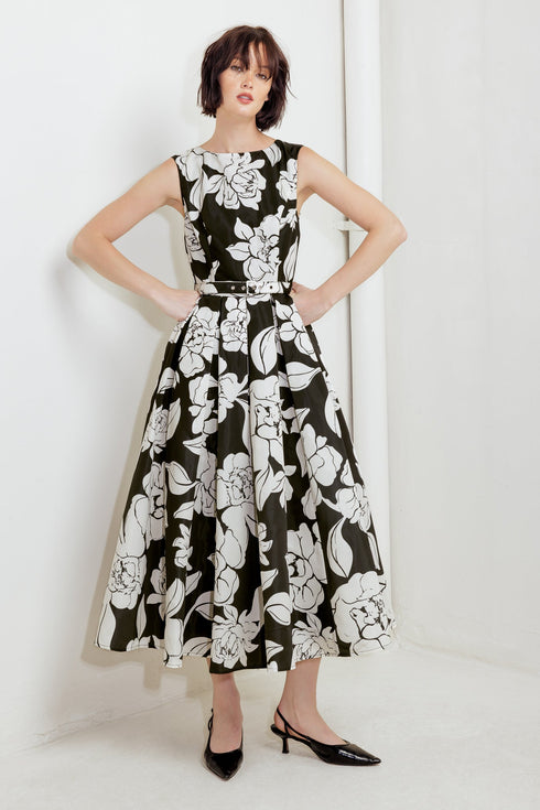 silent-heart-black-woven-midi-dress Sophia's Style-6