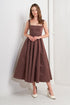 chocolate-symphony-woven-midi-dress-Sophia's Style-6
