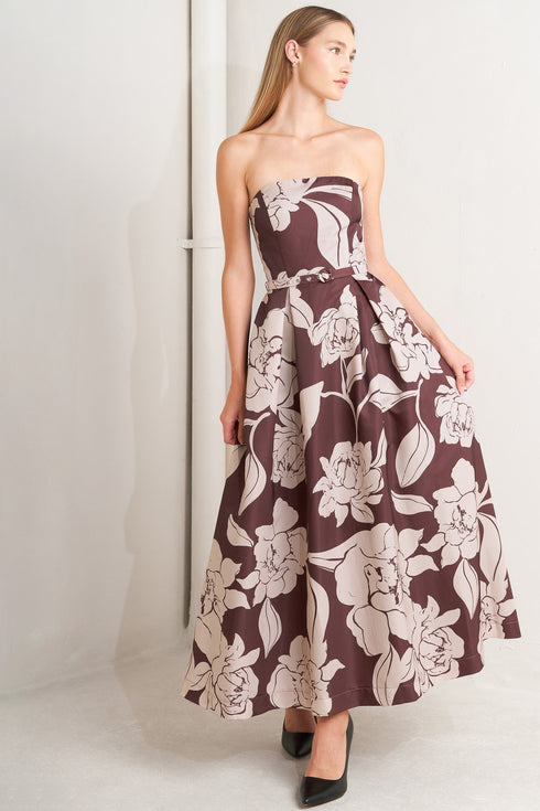 vintage-bloom-strapless-woven-midi-dress Flying Tomato - Sophia's Style-4