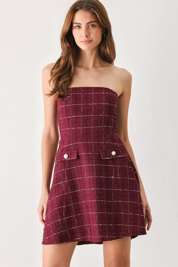 tweed-doll-wine-woven-mini-dress-1-flying-tomato-sophias-styleDRESSES-1