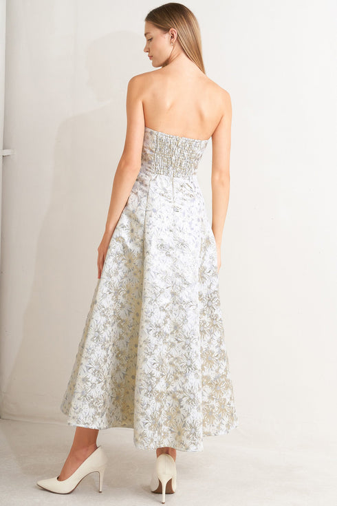 pastel-bloom-woven-jacquard-midi-dress Flying Tomato - Sophia's Style-3