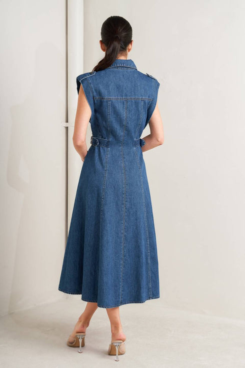 icon-vintage-denim-midi-dress-Flying-Tomato-Sophia's Style-2