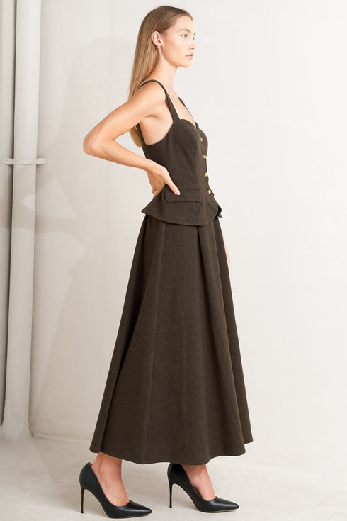 heritage-tailor-woven-midi-dress Flying Tomato - Sophia's Style-3