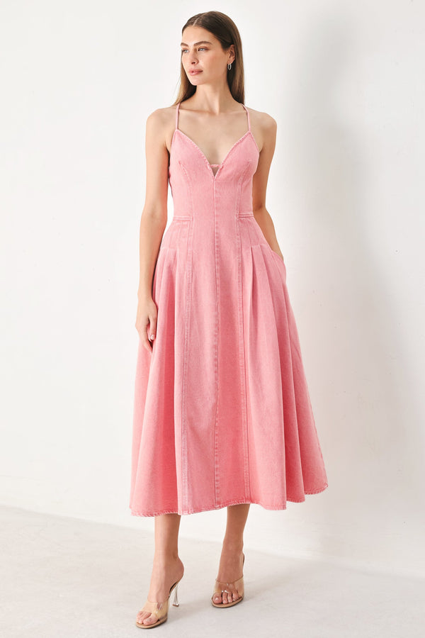 pink-haze-woven-twill-midi-dress-sophias-styleDRESSES-1