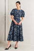 dark-bloom-jacquard-denim-midi-dress-Flying-Tomato-Sophia's Style-4