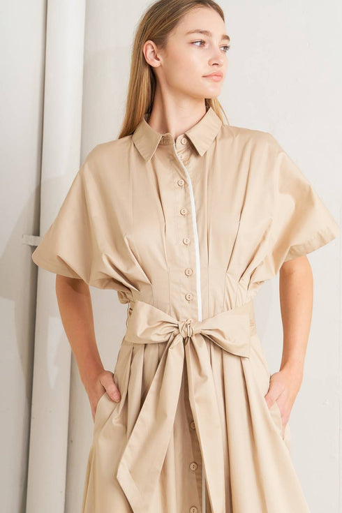 catch-you-later-khaki-woven-midi-dress-Flying-Tomato-Sophia's Style-7