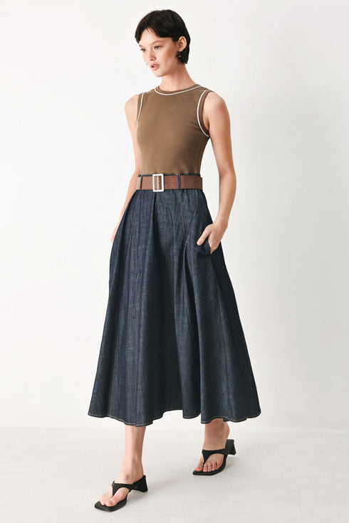 espresso-hour-denim-combination-midi-dress-sophias-style-7