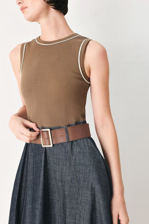 espresso-hour-denim-combination-midi-dress-sophias-style-3