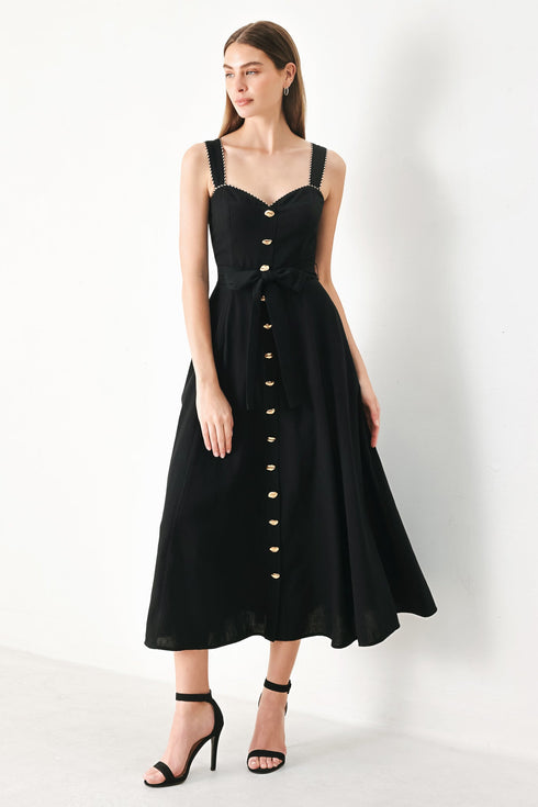 lovely-noir-woven-midi-dress-sophias-style-3