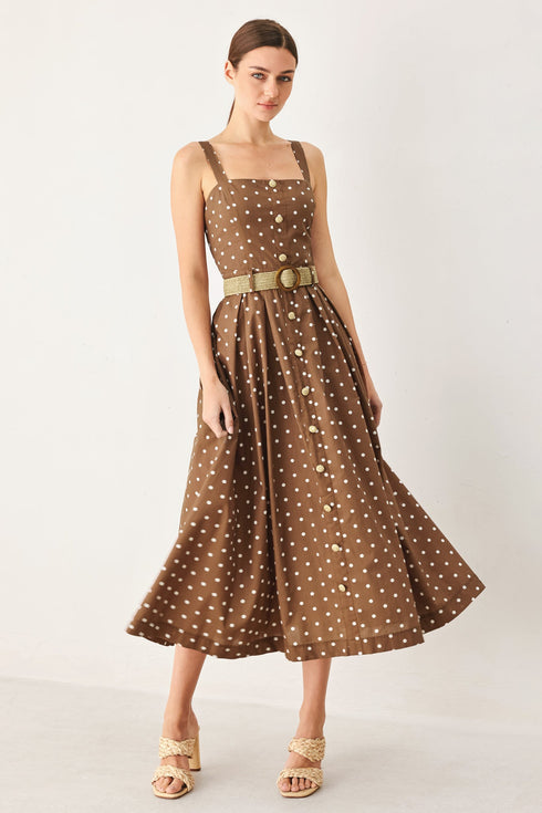 parisian-dot-woven-midi-dress-flying-tomato-sophias-style-4