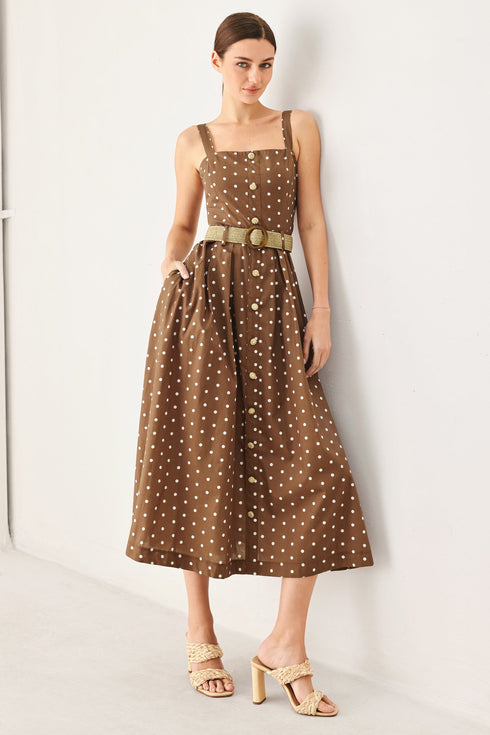 parisian-dot-woven-midi-dress-flying-tomato-sophias-styleDRESSES-1