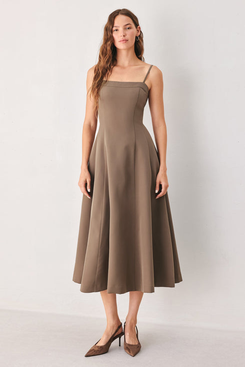 coffee-bean-swing-woven-midi-dress-flying-tomato-sophias-style-3