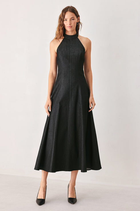after-dark-halter-denim-midi-dress-flying-tomato-sophias-style-4