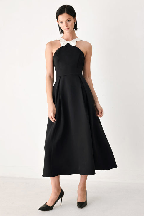 black-tie-affair-halter-woven-midi-dress-flying-tomato-sophias-style-4