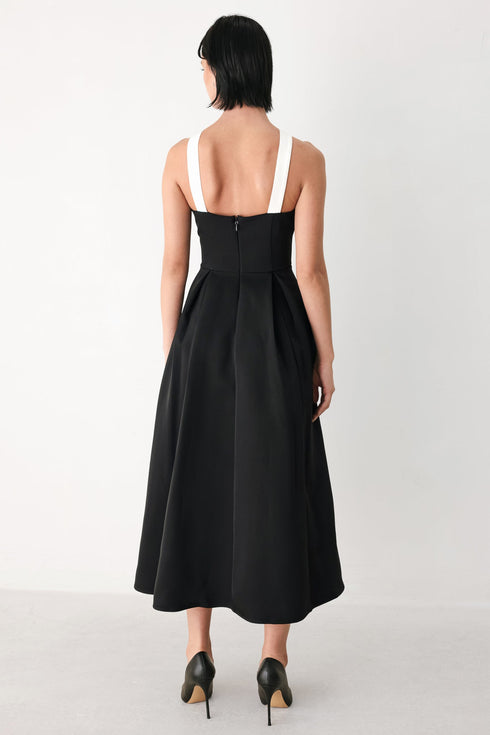 black-tie-affair-halter-woven-midi-dress-flying-tomato-sophias-style-6