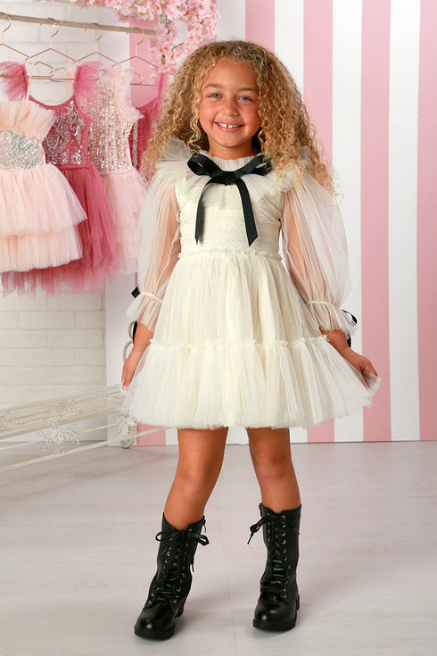 Francoise Ivory Tulle Dress for Girls 12M-14