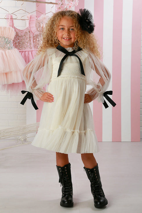 Francoise Ivory Tulle Dress for Girls 12M-14