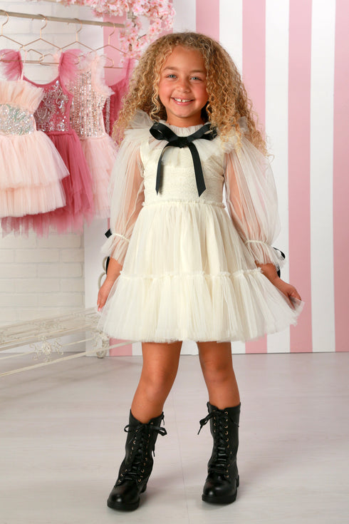 Francoise Ivory Tulle Dress for Girls 12M-14