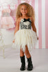 Emma Dress – Black Tie Ivory Tulle Party Dress with Bow for Girls 12M-14