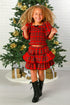 Aelis Skirt Set – Red Tartan Holiday Two-Piece Outfit for Girls 12M-14