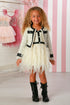 Ivory Coco Emma Dress – Luxe Tweed & Tulle Party Dress for Girls 12M-14