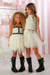 Ivory Coco Emma Dress – Luxe Tweed & Tulle Party Dress for Girls 12M-14