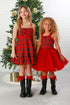 Remi Plaid Dress – Red Holiday Bow Dress 12M-14