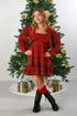 Remi Plaid Dress – Red Holiday Bow Dress 12M-14