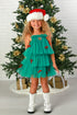 Penelope Christmas Tree Tulle Dress – Green Holiday Layered Dress 12M-14