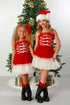Profiterole Holiday Tulle Dress – Red & Ivory Ribbon Lace Dress 12M-14