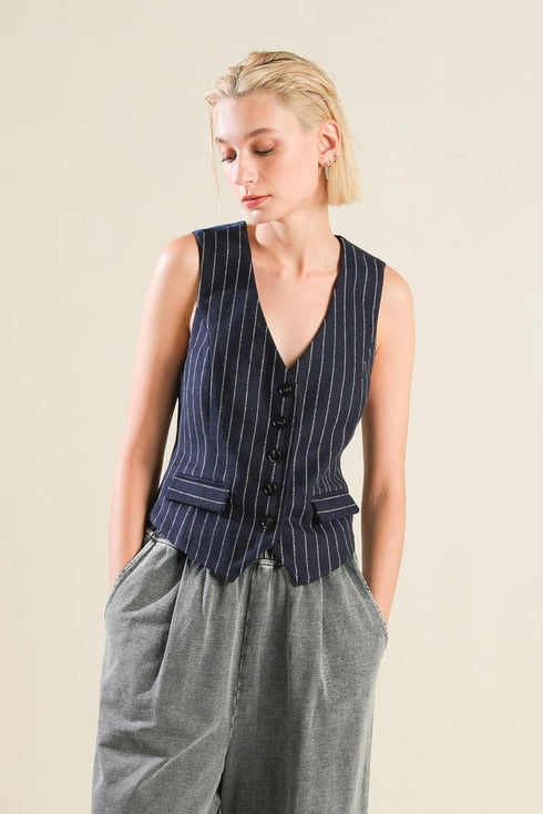 forever-connected-woven-vest Flying Tomato-Sophia's StyleVEST-1