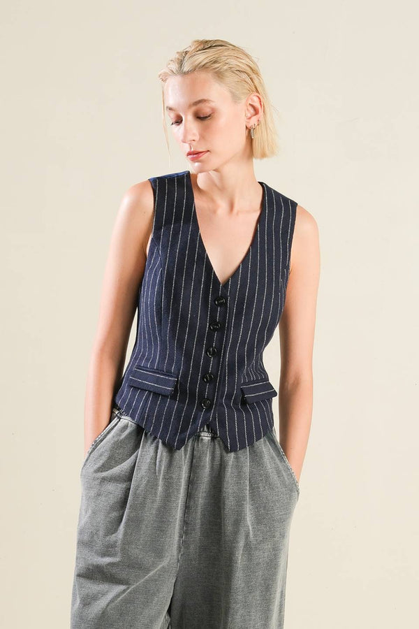 forever-connected-woven-vest Flying Tomato-Sophia's StyleVEST-1