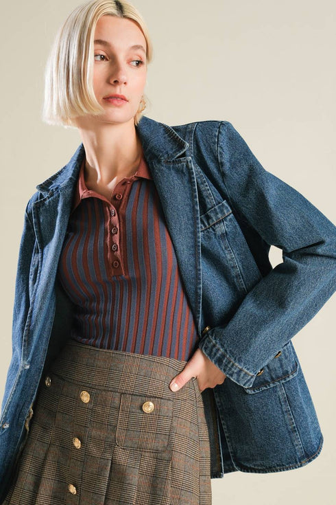 hot-to-go-denim-blazer Flying Tomato-Sophia's StyleJACKETS-1