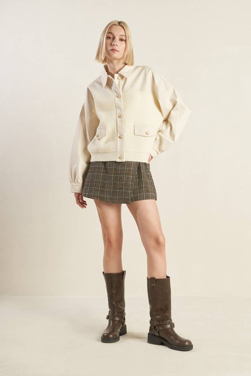 go-getter-girl-sweater-twill-jacket Flying Tomato-Sophia's Style-5